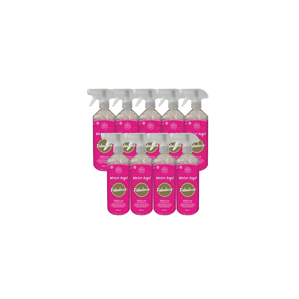 Fabulosa Antibacterial Disinfectant Spray, All Purpose Multi Surface Cleaner, 500Ml, 9 Pack, Winter Angel