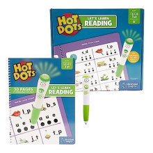 Hot Dots Let's Learn Reading 1st Grade, Activity Book & Interactive Pen with Instant Feedback, Over 100 Activities, Ages 6+