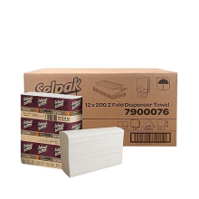 Professional Z Fold Paper Towels, 2ply Paper Hand Towels Disposable 12x200, 2400 in Total, Absorbent Soft White Paper Towel Ideal for Individuals and