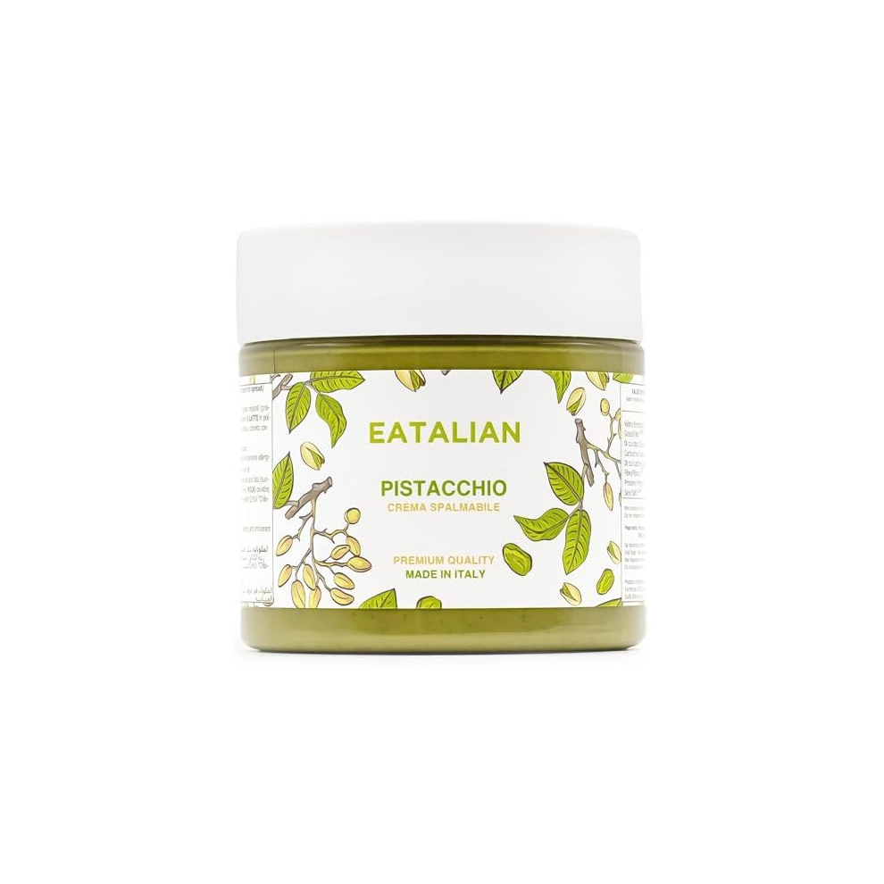 Amz Better Eatalian By Pistachio Spreadable Pistachio Paste, Sweet And Unique Taste, Ideal On Bread, For Cakes, Dessert, Ice Made In Cream
