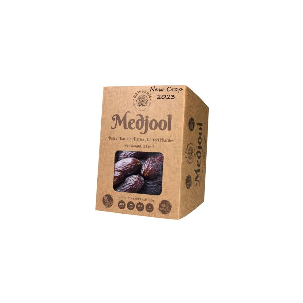 Raw Farm Organic Natural Fresh 1 Kg Juicy Fresh Medjool Dates, Harvest 2023, Free From Additives, Sugar, Preservatives - Raw Farm