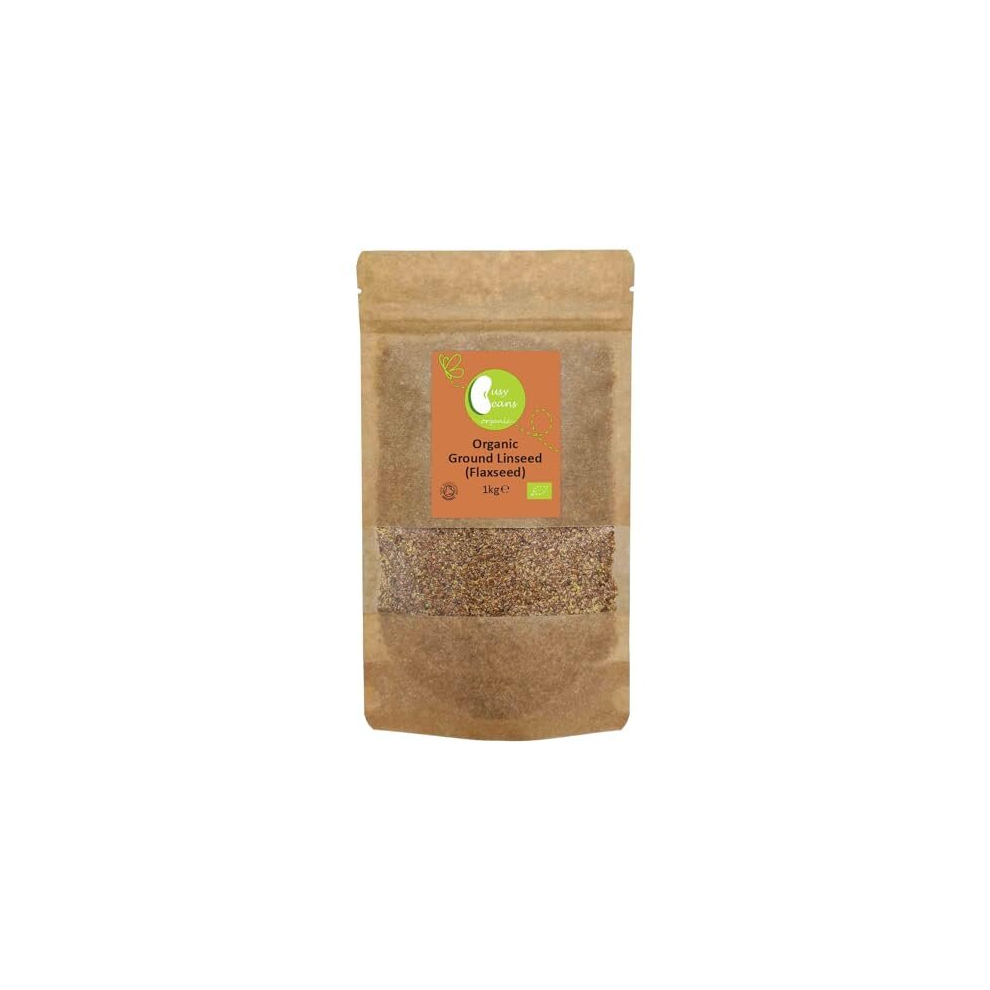 Organic Ground Linseed (Milled Flaxseed) - Certified Organic - by Busy Beans Organic (1kg)