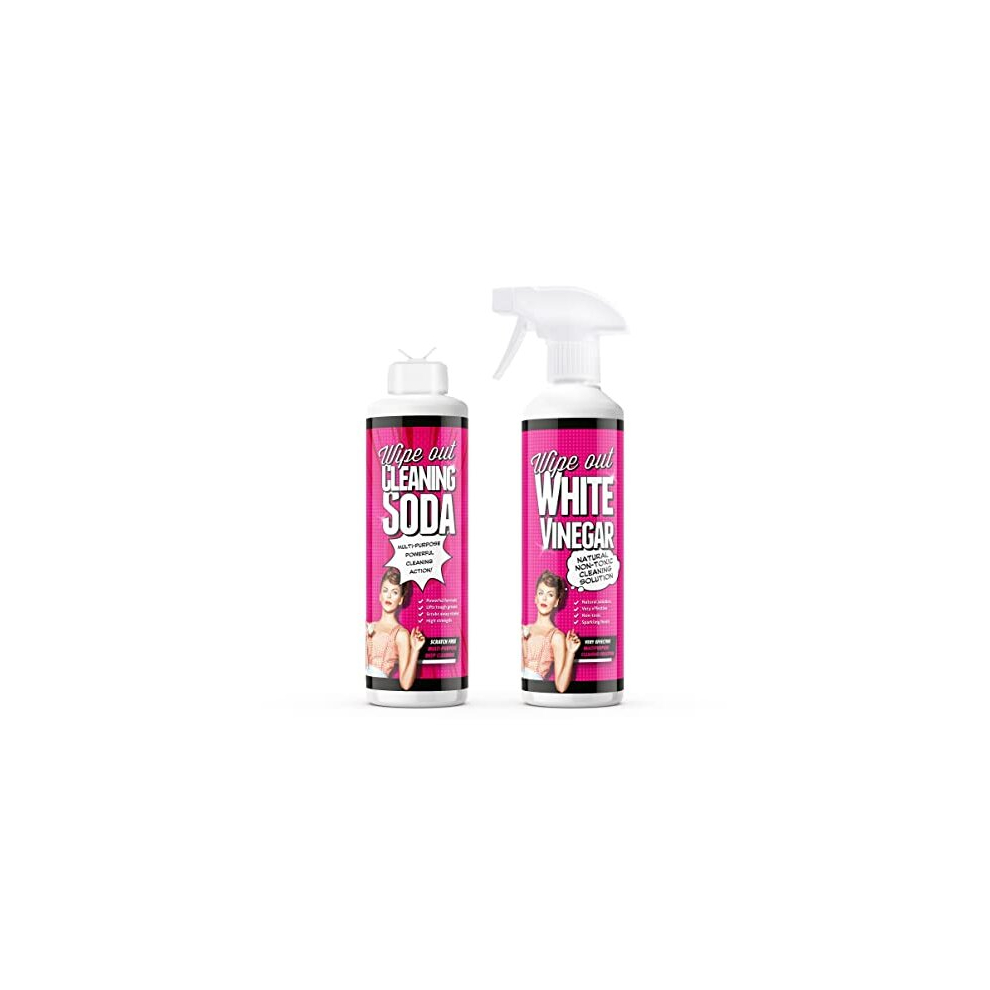 Wipeout - Baking Soda Bicarb & White Vinegar Spray | Powerful Household Cleaning Duo (2x 500ml) - Image 2