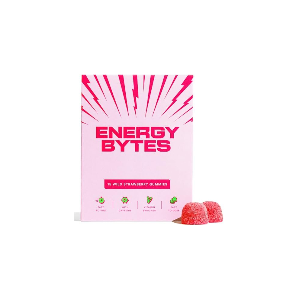 - Caffeine Powered Gummies - Your Natural Alternative to Energy Drinks, Running Gels, Caffeine Pills & Energy Chews - Vegan - Strawberry Flavour (15