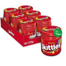 Sweets Bottle, Vegan Sweets, Bulk Sweets Box, Fruit Chewy Sweets, 6 Packs of 125g