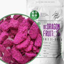 Freeze Dried Red Dragon Fruit | 100% Natural Raw Unsweetened Pink Pitaya Pieces | Freeze Dried Fruit Red Pitahaya | Make Smoothie Powder or Snacking |