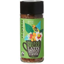 Latin American Organic Instant Decaf Coffee | 6 x 100g Jars | Bulk Buy Gourmet Decaffeinated Instant Coffee | Sustainable Fairtrade Arabica by Clipper