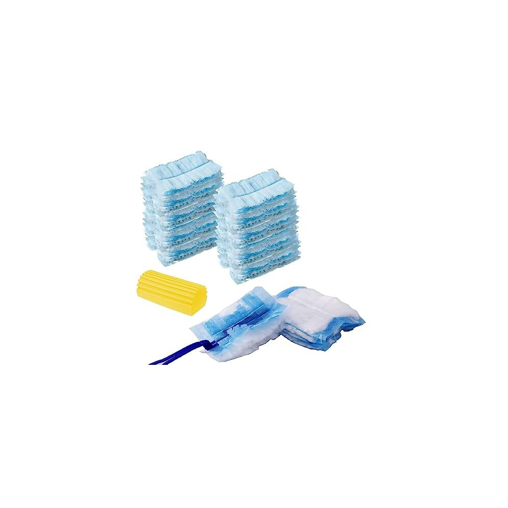 Yanhao 20 Pcs Flash Dust Magnet Refills,Disposable Duster Heads,Fluffy Duster Refills,Strong Electrostatic Dust Removal For Home & Car Cleaning,Manual Dust