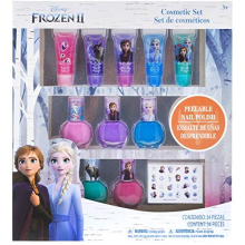 Disney Frozen 2 Townley Girl super glitrende 11-delt kosmetiksæt til piger - læbglans, neglelak, negleklistermærker - perfekt til fester