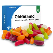 Funny Rude Joke Pill Tablets Box Oldgitamol Prank with Jelly Beans Sweets Gift for Men Him Secret Santa Christmas Stocking Filler April Fools Day