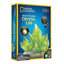 Crystal Growing Kit for Kids - Educational Science Kits for Kids Age 8 with Green Glow In The Dark Crystals and Authentic Geode | STEM Gifts for 8