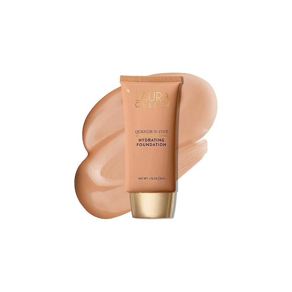 Laura Geller Beauty Laura Geller New York Quench-N-Tint Hydrating Foundation - Medium - Sheer To Buildable Coverage - Natural Glow Finish - Weight Formula With Light
