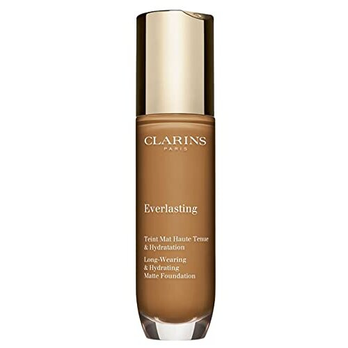 Clarins Everlasting Foundation Full Coverage and Long-wearing, Hides Imperfections, Evens Skin Tone and Provides 24 Hour Hydration and Hold. Natural Matte