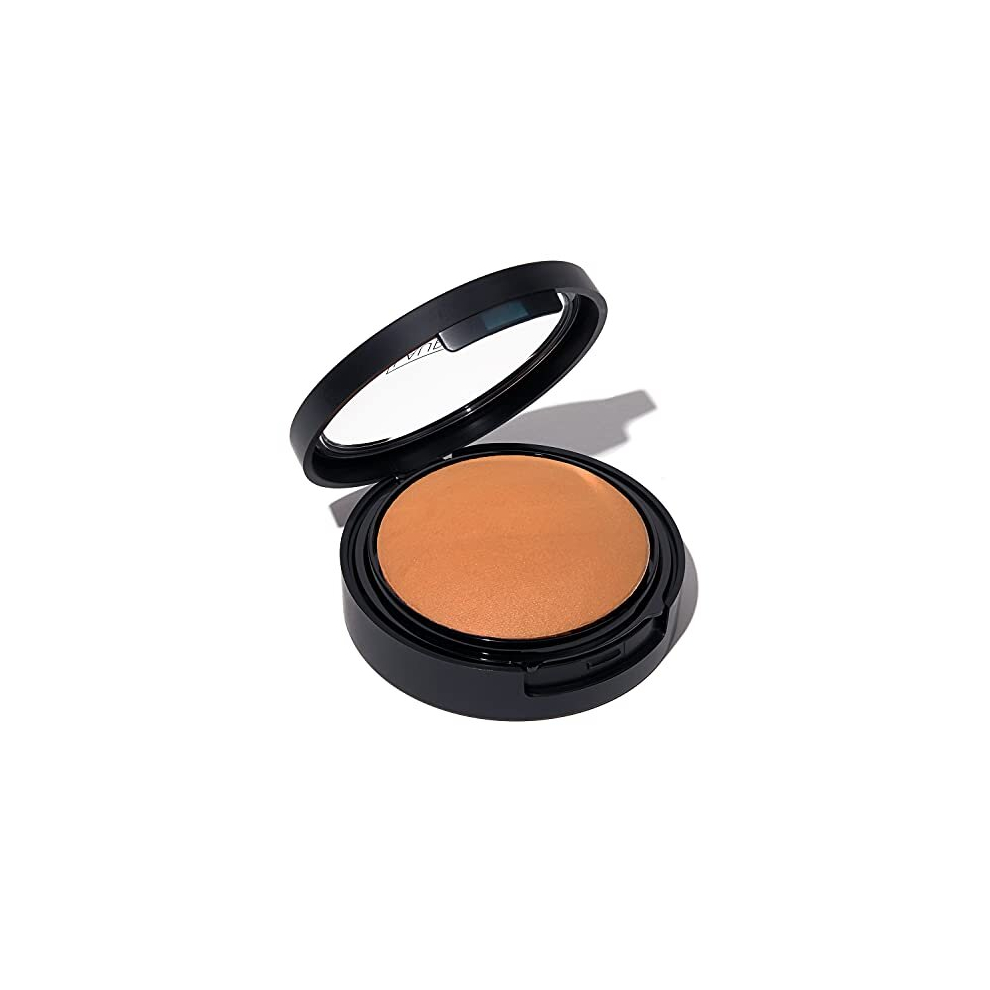 LAURA GELLER NEW YORK Baked Double Take Powder Foundation - Honey - Buildable Medium to Full Coverage - Matte Finish