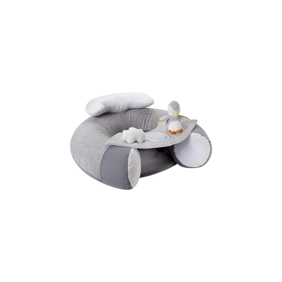 Penguin Sit-Me-Up Baby Seat â Inflatable Sit & Play Floor Seat | Detachable Tray | Machine Washable | Suitable from 6 Months Plus (Grey)