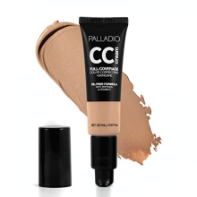 Full-Coverage Color Correction CC Cream, Oil-Free with Peptides & Vitamin C, Best for Correcting Redness and Uneven Skin Tone, Buildable Foundation