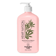 - Hemp Nation White Peach & Hibiscus Tan Extender Body Lotion 535 ml (Pack of 1) Pink