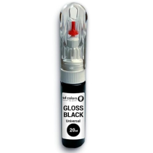 TOUCH UP PAINT PEN UNIVERSAL GLOSS BLACK 20ml for Repair Stone Chips Scratches Car Moto Bicycles Alloy wheels
