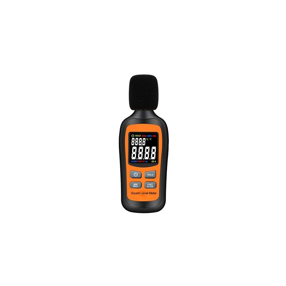 Decibel Meter,Digital Sound Level Meter Portable Spl Meter,35Db To 135Db Temperature Function,Noise Meter With A-Weighted [Max/Min Fast/Slow Data Hold 715377664884
