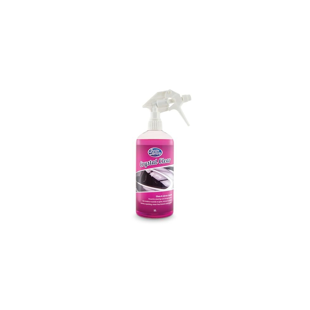 Crystal Clear Glass And Mirror Cleaner - Fast, Powerful, And Smear-Free Cleaning For Car Windscreen, Windows, And Mirrors 1 Litre 5060217650349