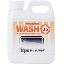 LeisureTime Conc. Wash/Wax/Anti Static Caravan Cleaner 25 Doses - Black Streak, Dirt, Grime, Winter Algae, Mould and Mildew Remover Cleaning Products