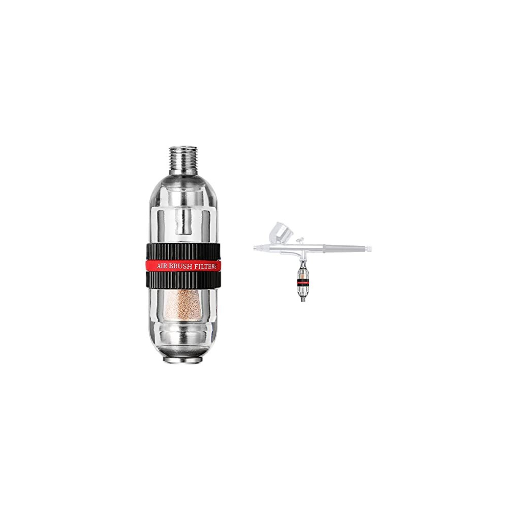 Mini Airbrush Air Filter In-Line Water Separator Water-Trap Filter Water Moisture Oil Trap Separator Airbrushe Hose Connector For Air Compressor G1/8 6936474721285