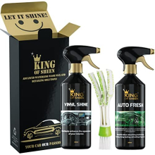 Car Interior Refresh and Restore Kit. 500ml Vinyl Shine, 500ml Autofresh and Vent duster