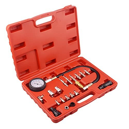 20 pc Diesel Engine Compression Automotive Tester Kit Tool Set 0-1000 PSI 2