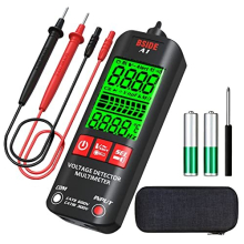 A1 Smart Digital Multimeter Electrical Tester Pocket Voltage Tester 3 Results Display Auto Range Non Contact Voltage Detector Triple Buzzer Adjustable