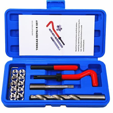 Metric Thread Repair Kit M12 x 1.0MM Compatible Hand Tool Set for Auto Repairing (M12-1.0)