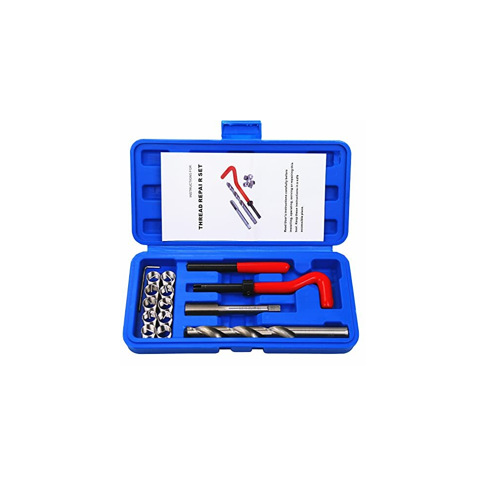 Metric Thread Repair Kit M12 X 1.0Mm Compatible Hand Tool Set For Auto Repairing (M12-1.0) 6974371568596