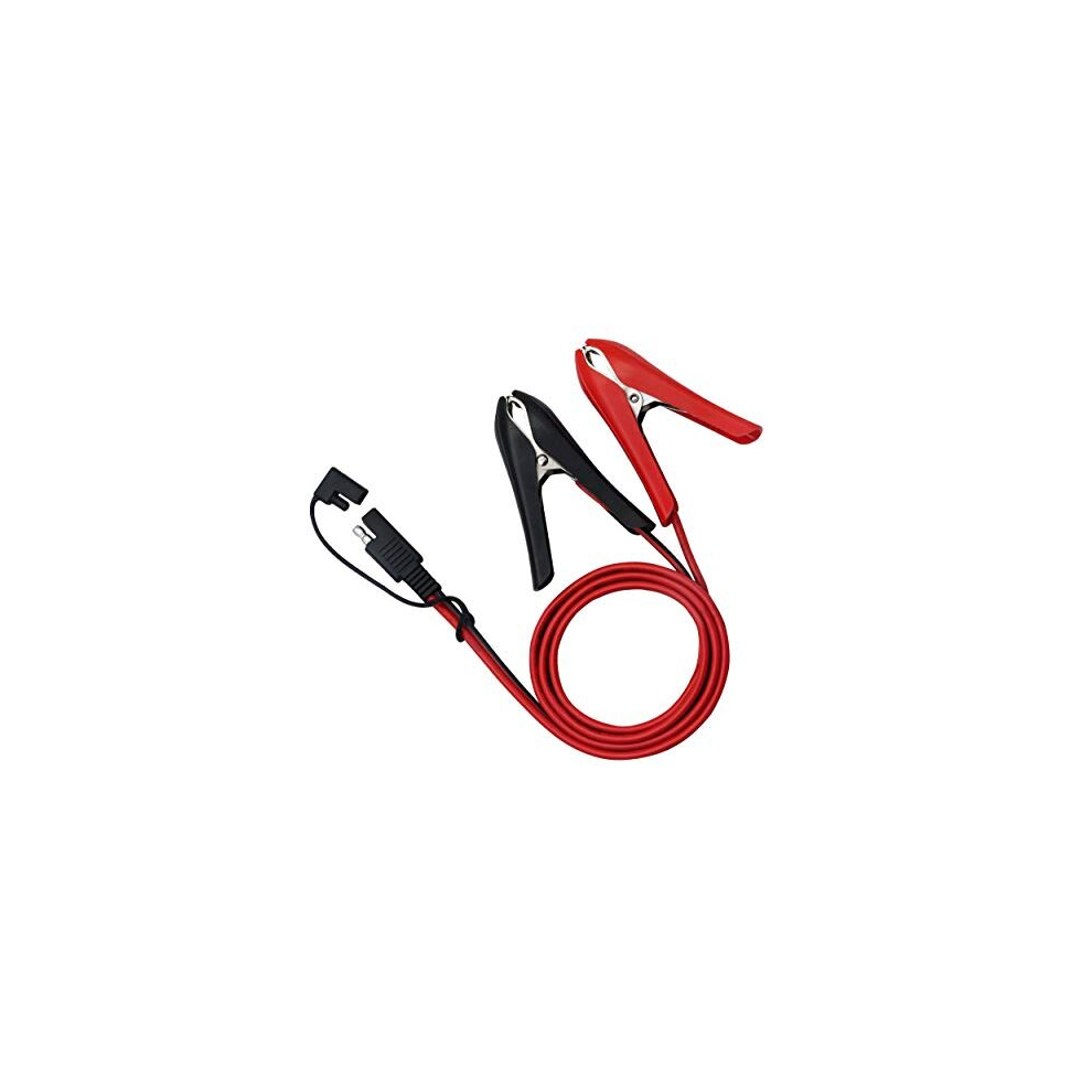 1M/3.3Ft Solar Battery Plug Sae To Crocodile Clip Line, Full Copper Bold Sae Head Turn Red + Black Alligator Clip 680613038135