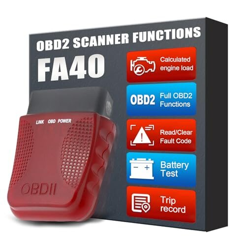 Wireless OBD2 Scanner Car Diagnostic Scan Tool, OBDII Adapter Used for Vehicle Error Test Motor Indicator Light OBD2 Bluetooth Scanner Reader and
