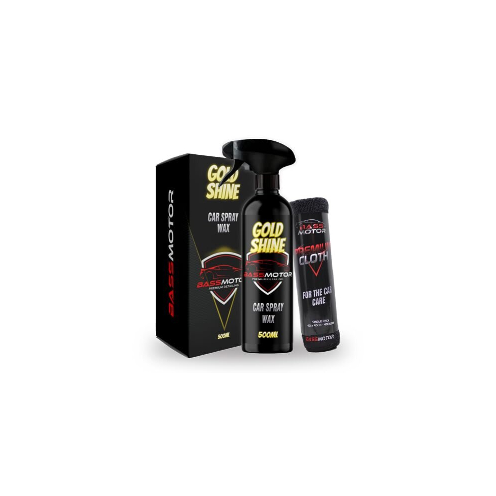 Fast Liquid Wax Car Polish Spray - High-Shine Motorbike And Car Cleaning Wax For Exterior Bodywork - No Water Needed - Includes Microfibre Polishing 7427136934918
