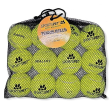 Tennis Balls for Dogs - Extra Bouncy - Non Toxic - Durable - Long Lasting - Floats (Tennis Balls Standard (12 Pack))