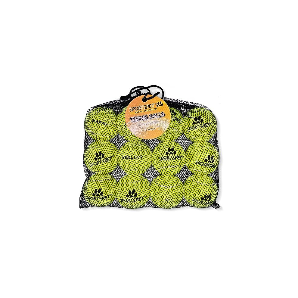 Tennis Balls for Dogs - Extra Bouncy - Non Toxic - Durable - Long Lasting - Floats (Tennis Balls Standard (12 Pack))