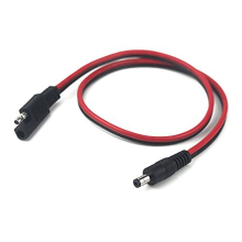 14AWG 60CM SAE Plug to DC 5.5x2.1mm Male Converter Adapter Cable for Cars, Motorcycles, RV Solar Panel Solar Battery Panels Connect Cables
