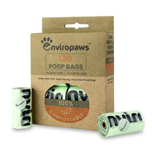 Biodegradable & Compostable Cat Poop Bags - 120 Dog & Cat Waste Bags (8 rolls of 15 bags) for Cat Litter - Leak Proof; Super Strong; Unscented; Extra