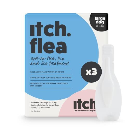  Large Dog Flea & Tick Treatment SpotOn Solution Dogs 20kg+ Kills