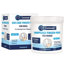 Dog Ear Wipes 50 Pads - Dog Ear Cleaner Wipes - Clean Ear Finger Pads For Dogs - Good Care And Hygiene Of The Dogs Ears - Dirt And Ear Wax Remover -
