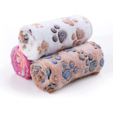 Pet Soft 3-Pack Small Dog Blankets - Cozy Paw Print Throw (Pink/Yellow/Blue), Soft Coral Velvet, Machine Washable