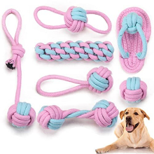 7Pcs Dog Toys for Boredom, Puppy Toys From 8 Weeks Small Dog, Puppy Chew Toys Natural Cotton Dog Tug Toys Puppy Teething Toys for Small Mediuem Large