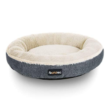 Dog Bed, Cat Bed, Donut Shape, 65 cm Dia, Dark Grey PGW065G01