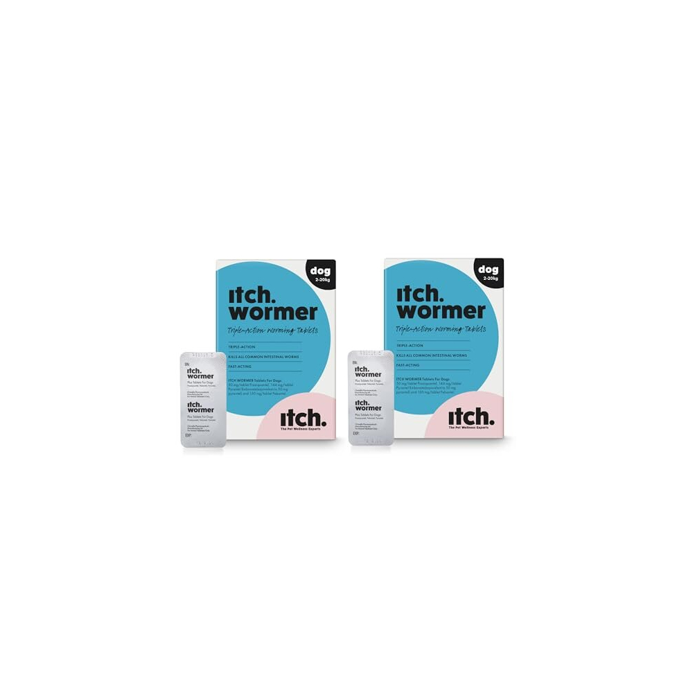 Itch | Worming Tablets For Dogs | 4 Tablet | Treats Roundworms, Tapeworms, Hookworms And Whipworms | Kills Worm Larvae