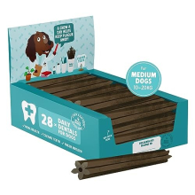 Dentals - Natural Dog Dental Sticks - Chicken & Peppermint - For Medium Dogs (Pack Of 28)