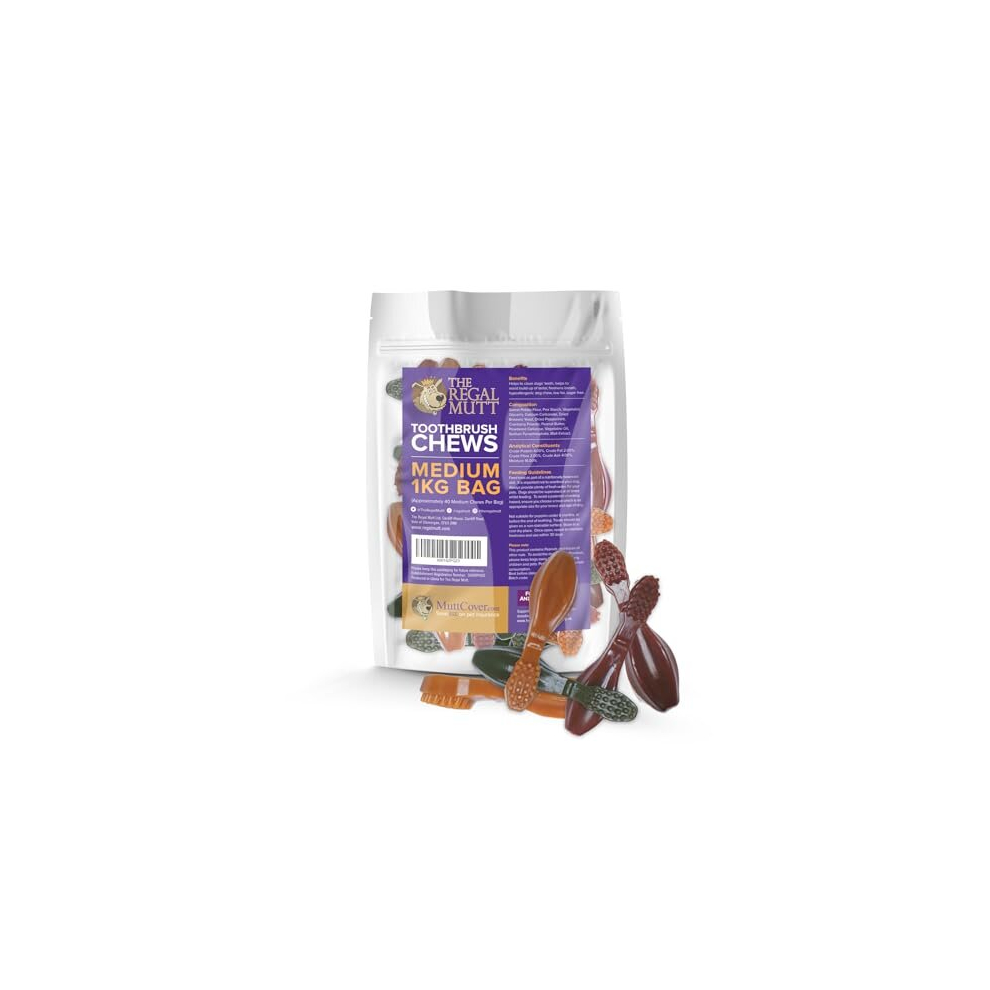 The Regal Mutt - Toothbrush Chews - Medium - 1kg Bag 1 kg (Pack of 1) - Image 3