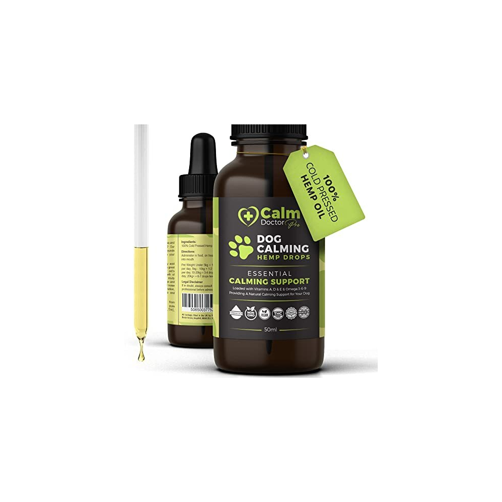 Dog Calming Hemp Oil | Dog Calming Supplement | For Dog Emotions, Dog Barking & Dog Joints | Omega 3,6,9 For Dogs