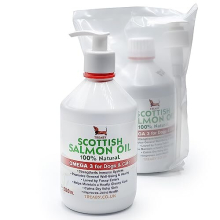 Scottish Salmon Oil for Dogs, Cats & Pets – Omega 3, 6 & 9 Fish Oil Supplement – Supports Natural Coat, Skin Health, Immune System, Joint & Brain