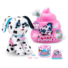 Pooping Puppies by ZURU, Dalmatian, Real Pet Dog Puppy, Play Soft Toy, Developmental Nurturing Plush, Color Change Unboxing, Interactive Electronic