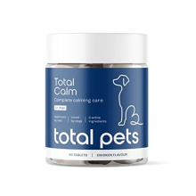 Total Calm Calming Tablets for Dogs | Reduces Stress, Anxiety, Barking, Fear, Hyperactivity, Aggression | Tasty Chicken Flavour | 30 Tablets